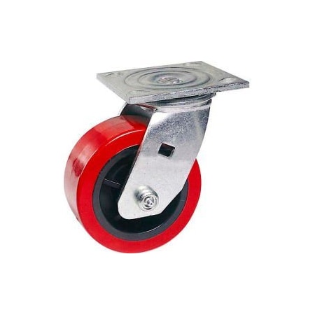 Casters Wheels & Industrial Handling Faultless Swivel Plate Caster 1498-8 8" Polyurethane Wheel 1498-8